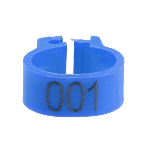 Chicken Identification Band, Plastic Poultry Rings, Poultry Identification Bands for Quail, Dove, Finch and Small Poultry(Dark Blue) - color: Dark Blue