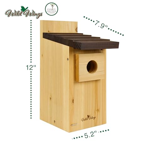 Wild Wings WWCH3 Cedar Blue Bird Box House,(Pack of 4) - size: Bluebird Box House (Pack of 4)