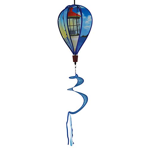 In The Breeze 0987 Coastal Lighthouse Hot Air Balloon-6 Panel Wind Decoration - color: Coastal Lighthouse