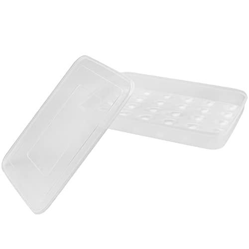 4 Pack Deviled Egg Containers with Lid, Plastic Egg Storage Container Stackable Deviled Egg Carrier for 120 Eggs, Egg Organizer for Protect and Keep Fresh 13.6x10.2x2.2 Inch
