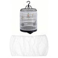 2 Pcs Bird Cage Seed Catcher, Adjustable Bird Cage Net Cover, Reusable Soft Nylon Cover for Parrot Enclosures (White) - color: White
