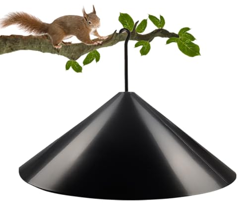 Squirrel Baffle for Bird Feeder Pole, Outside Hanging Mount Bird House Guard for Outdoor Shepherd’s Hook,19 Inch Diameter, 1 Pack - size: Hang mount-1