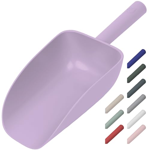 Extra Big Multipurpose Scoop– Solid Deep Scooper for Any Household – Disposing/Replacing Litter – Big Size Animal Pet Food Shovel – 44oz - color: LIGHT PURPLE