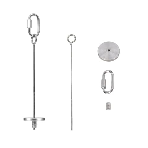 2pcs Hanging Bird Treat Skewer Parrot Fruit Feeder, 8.9 Inch Stainless Steel Bird Food Holder Parrot Fruit Food Skewer with Washer Nut Parakeet Treat Holder Feeder for Parrot Budgie Conure, LXLVOUEG - size: Screw-8.9inches-2P