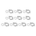 Bird Foot Rings, Parrot Metal Leg Ring Outdoor Fly Training Activity Opening Clip Accessories 10.5mm/0.41" ID, (Silver Tone, 10 Set), Intended for Small Medium Large Birds - size: 10.5mm/0.41" ID
