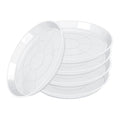 Plant Saucers 3 4 5 6 7 8 9 10 11 12 14 Inch, 5 Pack Clear Plastic Plant Trays for Pots, Durable Plant Water Catcher Tray for Indoors Outdoors (12", Clear) - size: 12 Inch