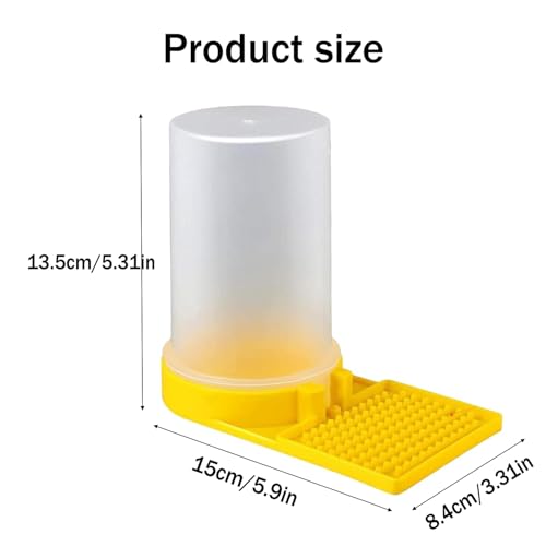 Large Capacity Quail Water Feeder, Quail Feeder, Baby Bird Button Quail Yellow Water Feeder, for Cage, Baby Chick Waterer, Ideal Feeders for Baby Bird