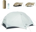 Naturehike Mongar 2 Person UL Camping Tent | PU2000mm+ Waterproof 1-2 Person Backpacking Tent, Ventilation System, Multi-Mode Double-Layer Freestanding for Hiking Travel - color: Grey, size: 2 person