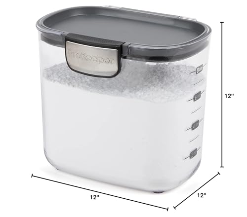 Progressive International ProKeeper+ Clear Plastic Airtight Food Baker's Kitchen Storage Organization Container Canister Set with Magnetic Accessories, 2- Piece Set (Powdered & Brown Sugar 1.4-Quart)