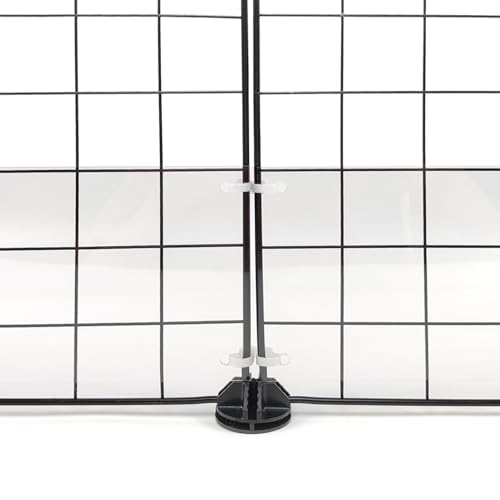 12 Pcs Cage Guard 13.8"x4.7" with Zip Ties Scatter Guard Clear | Cage Liner Flexible Side Lining for Rabbit Guinea Pig C&C Metal Wire Playpen - size: 13.8" x 4.7" (12 PCS, 4 Holes)