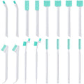 Lumkew Small Cleaning Brushes for Small Spaces, 16 Pcs | Tiny Household Cleaning Supplies Tools, Mini Crevice Cleaning Brush Scrub Narrow Corner Nook Track Grooves - size: F-16pcs
