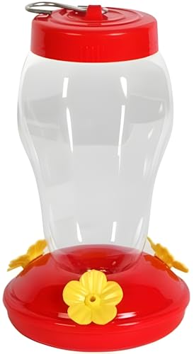 Plastic Hanging Hummingbird Feeders (Pack of 2) – Durable Outdoor Nectar Feeders, Easy Fill & Clean, Leak-Resistant Garden Feeders for Backyard & Patio