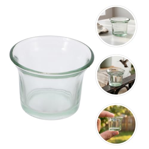 BESPORTBLE 4 Pack Oriole Feeder Replacement Cups Glass Bird Feeder Bowls for Outdoor Hanging Weather-Resistant Hanging Glass Bird Cups for Garden Patio Balcony 2.48 X 1.77 X 1.77 in