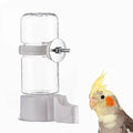 Pet Bird Automatic Water Feeder, 4.73 Fl Oz Parrot Water Dispenser, Bird Cage Suspended Automatic Water Dispenser for Parakeet Budgie Lovebirds Canary Cockatiel (White) - color: White