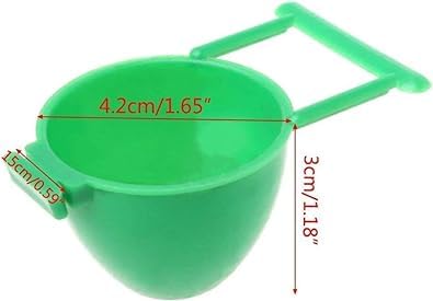 Green Parrot Feeder Bird Parrot Feeder Fruit Egg Container Holder Cage Hanging Pet Bird Supplies Creative and Exquisite Workmanship