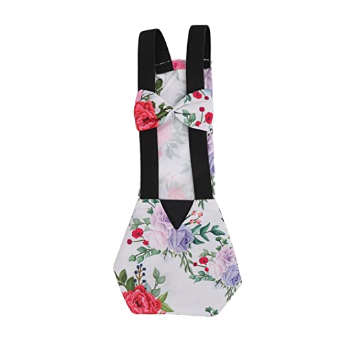 Chicken Shit Pocket Diapers, Waterproof Cloth Fabric Duck Diapers Unique Bowknot Elegant Goose for Pet(S Number)