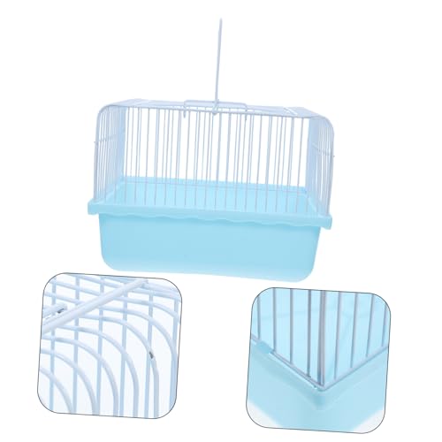 SUPVOX Portable Small Bird Travel Cage Lightweight Carrier for Lovebirds Parakeets and Cockatiels with Transparent Observation Window Versatile Indoor Outdoor Use for Small