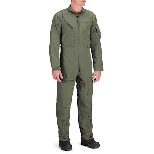 Propper Unisex Cotton Twill 27/P Flyers Coverall | Air Crew and Maintenance Flight Suit, For Men and Women - color: Freedom Green, size: Small