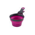 Dexas Popware for Pets Collapsible Klip Scoop, 3-in-1 Pet Food Scoop, Measuring Cup and Bag Clip, 2 Cup Capacity, Fuchsia - color: Fuchsia, size: 2 Cup Capacity
