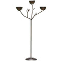 Bernini Alberto 58" Tall Metal Bird Feeder, Free Standing Tree Branch Yard Art, Holds 3 lbs Bird Seed, Comes With Cast Iron Weighted Base