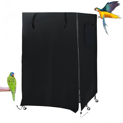 Universal Birdcage Cover Blackout & Breathable for Pets' Good Night, Bird Parrot Cage Cover Durable Washable for Parakeets Lovebirds Budgies Macaw Conure Square Cages, Large (26" L x 19" W x 40" H) - size: Large (26" L x 19" W x 40" H)
