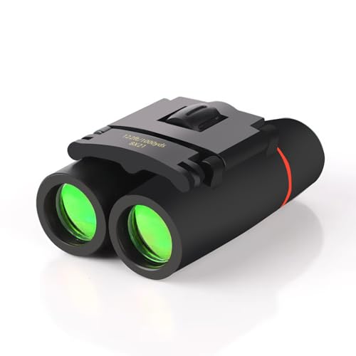 Binoculars for Adults and Kids, High Powered Compact Binoculars | 8×21 Portable Binoculars, for Bird Watching, Cruise Ship, Travel, Concert, Opera, Theater, Hunting Essentials (Black)