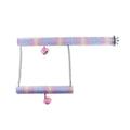 Bird Swing for Cage, Dual-Layer Parakeet Swing | Rainbow Cotton Rope, Bells, Hanging Decor