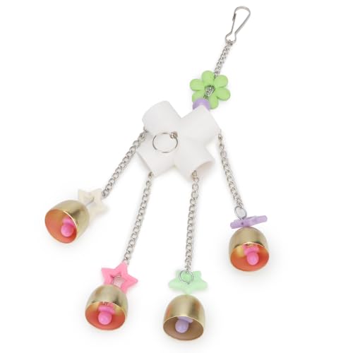 Wontee Bird Parrot Bells Toy with Sweet Sound for Parakeet Cockatiel, B | Durable metal, bite-resistant for chewers, sweet sound grabs bird attention, reduces boredom & stress, for budgie/conure - style: B (Bird Bell Toy)