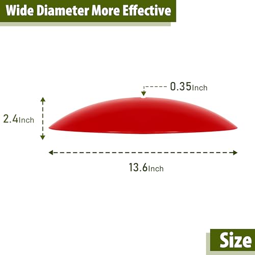 13" Hummingbird Feeder Dome Guard,Bird's Feeder Rain Cover,Squirrel Proof for Bird Feeders Pole, Smart Bird Feeders Umbrella(Bright Red), 1Pack - color: Bright Red, size: 13Inch / 1 Pack