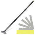 Floor Scraper Long Handle, Heavy duty floor scraper tool 16-47" made of stainless steel stronger with 5PCS extra 4Inch razor blade scraper tool is oil stains rust removal wallpaper cleaning tools. - size: 47 inch
