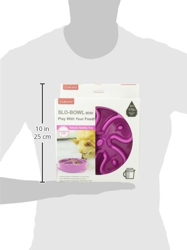 Outward Hound Fun Feeder Slo Bowl – Medium 2‑Cup Capacity,Slow Feeding,Small to Medium Dogs & Cats,Non-Slip,Purple,Flower Pattern,(Pack of 12) - color: Purple, size: Medium (Pack of 12)