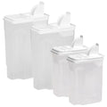 Buddeez Bag In All Purpose Food 4 Piece Dispenser Set - Includes 2 x 8 Quart and 2 x 3.5 Quart Containers - Pet and Pantry Storage