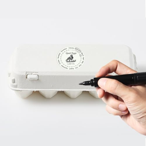 320 Pcs Quail Farm Fresh Eggs Stickers, 2 Inch Round Unwashed Eggs Carton Labels Sticker PET Adhesive Egg Packaging Stickers for Box Container Carton Farm Supplies - color: Quail Eggs