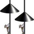 19 Inch PP Squirrel Proof Baffle for Protecting Outside Pole Bird Feeders and Bird Houses, Pole Mount Raccoon and Squirrel Guard Stopper for Shepherd Hooks - Black, 2 Pack | Raccoon and Squirrel Guard Stopper for Shepherd Hooks - style: Pole Mount 2pcs