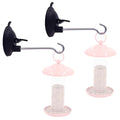 YYST Window Suction Cup Hanger - for Bird Feeders and Wind Chimes- no Feeder and Wind Chimes - 2 Pack, NOT FIT Porous Surfaces - Wood