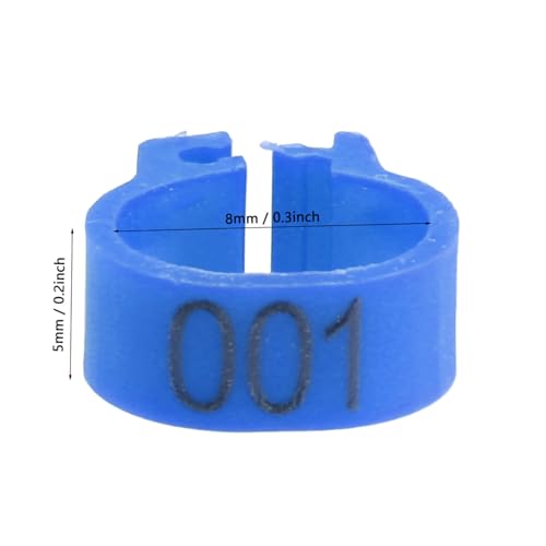 Chicken Identification Band, Plastic Poultry Rings, Poultry Identification Bands for Quail, Dove, Finch and Small Poultry(Dark Blue) - color: Dark Blue