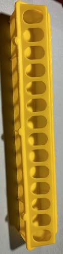 Flip Top Poultry Quail Pheasant Feeder Trough Large Baby Chick Plastic Feeder No Waste Spill Proof for Birds (Yellow) - color: Yellow