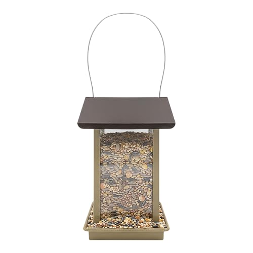 Zenport Z38188 Small Hanging Metal Hopper Bird Feeder, 2.1-Quart/2.6-Pound Seed Capacity