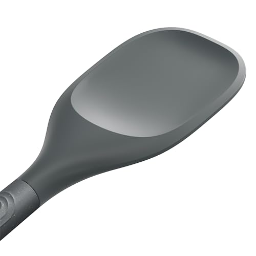 Zyliss E980220 Spoontula Large, Sustainable Wheatstraw/Silicone, Cooking Spoon/Spatula, Heat Resistant Silicone Head, Beluga Grey, 12.2" X 2.4", Dishwasher Safe, 5 Year Guarantee - style: Spoontula (Large)