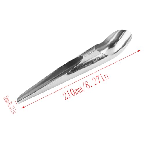 LQ Industrial 2PCS 210x8mm Stainless Steel Bird Food Feeding Scoop Backyard Birding Wildlife Feeder Accessories