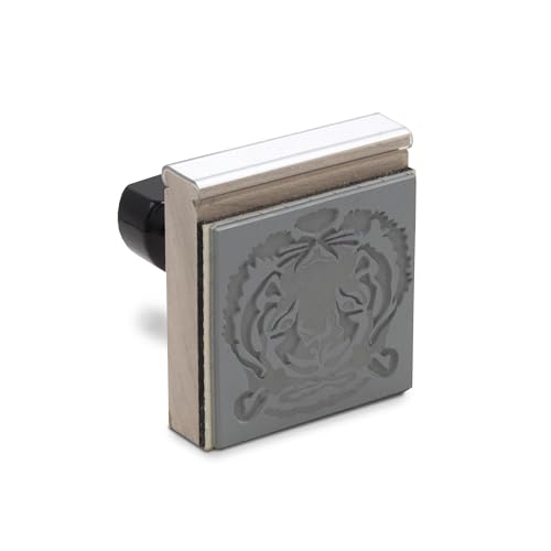 Infusion Custom Text Traditional Wood Stamp with Plastic Handle, 3" x 3" - size: 3" X 3"
