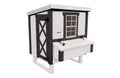 OverEZ Farmhouse Medium Chicken Coop for up to 10 Chickens - Nesting Box - Large Bird, Poultry and Hen House, Made in USA - color: Farmhouse