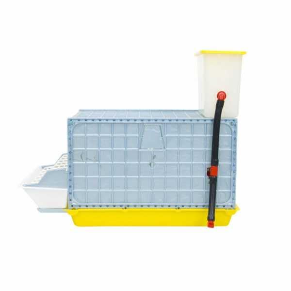 Small Grow Out Pens: 1 Section, 9.5 Inch Headspace, Hygienic Waste Tray, Smart Feeder, Poultry Grow Out Pen, Grow Out Cages with Elliptical Flooring - Cimuka by Hatching Time - style: 1 Section, 1 Layer
