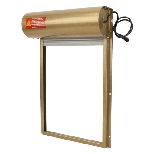 Automatic Chicken Coop Door Opener Battery Powered Timer LED Display with Programmable Controller for Chicken Duck Goose Poultry Coop (Gold) - color: Gold