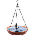 12 Inch Hanging Bird Bath and Feeder With Hook and Chain for Outdoor Garden Yard Patio