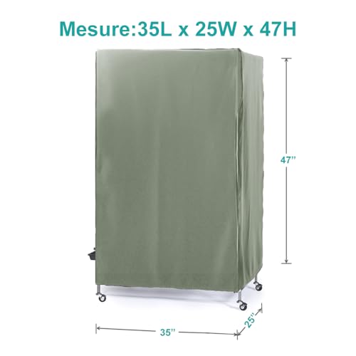 PONY DANCE Pets Product Universal Birdcage Cover Blackout | Breathable Birdcage Cover for Birds Sleep & Rest, Large, Sega Green, 35.0"L x 25.0"W x 47.0"H - color: Sega Green, size: 35.0"L x 25.0"W x 47.0"H