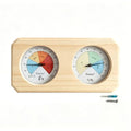 2-in-1 Sauna Thermometer Hygrometer, Finnish Pine | Color Coded Comfort Dial, Solid Wood Craft, °F/°C Dual Scale, Battery-Free Wall Mount, Fits Steam & Home Sauna