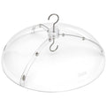 iBorn Bird Feeder Rain Guard, 16" Dome Weatherproof Cover,PC Clear 1Pk | High Hardness Polycarbonate(PC), Chew Resistant, Rainproof, Leakproof, Clear Viewing,Durable for Outdoor