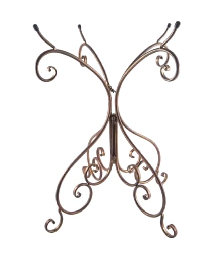 Metal Bird Bath Stand Only - 25" H Antique Bronze Birdbath Bowl Holder, Foldable Steel Holders for Birdbaths for Outdoors - color: Antique Bronze