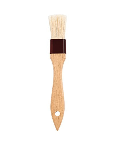 Mrs. Anderson’s Baking Solid-Ferrule Pastry Basting Brush, Natural Boar Bristles, 1-Inch Wide - size: Single, 1-Inch